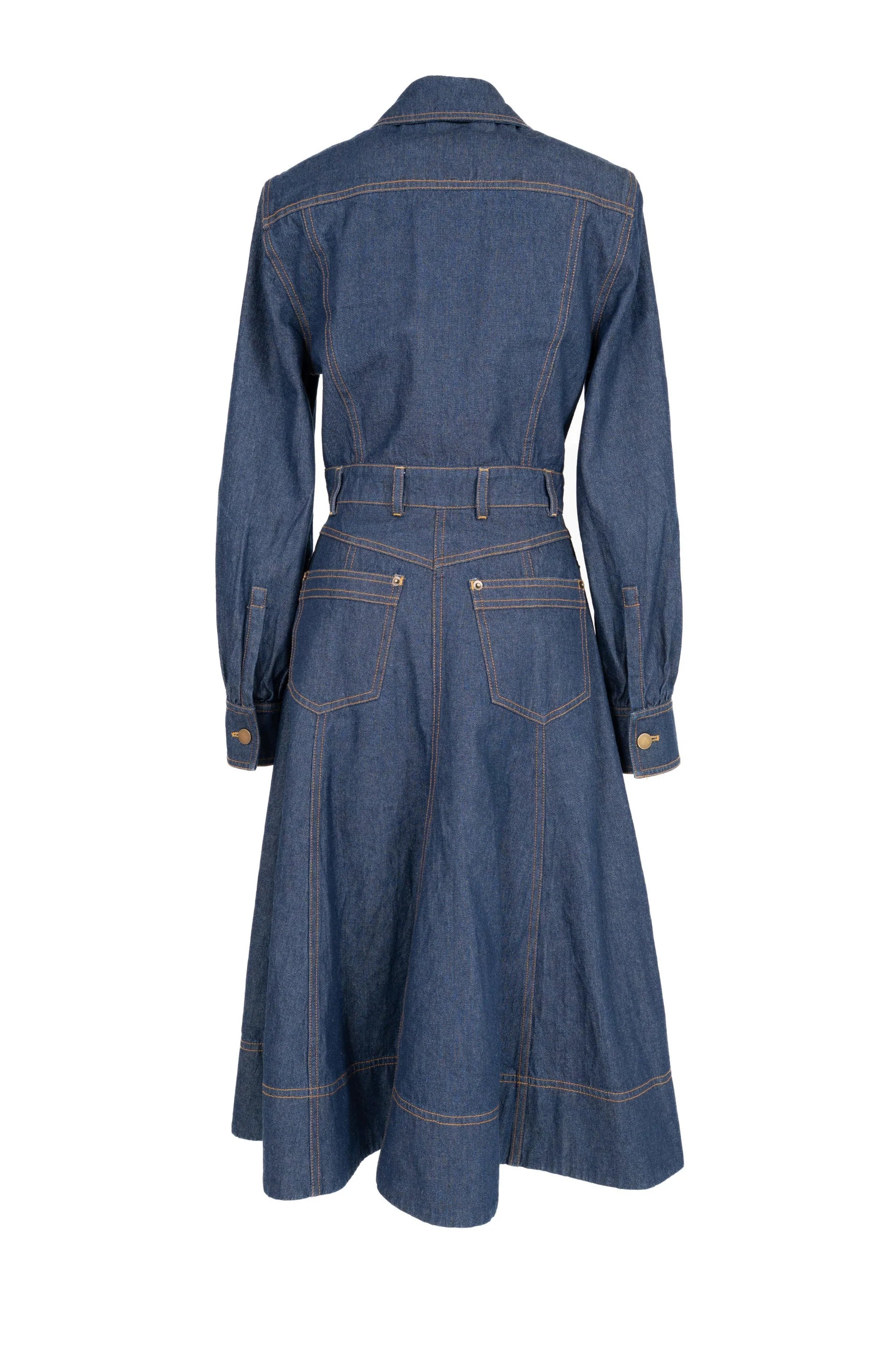 Norett Stretch Shirt Dress - Denim Blue