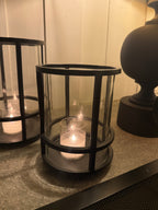 Bruka design liten lykt - svart/glass