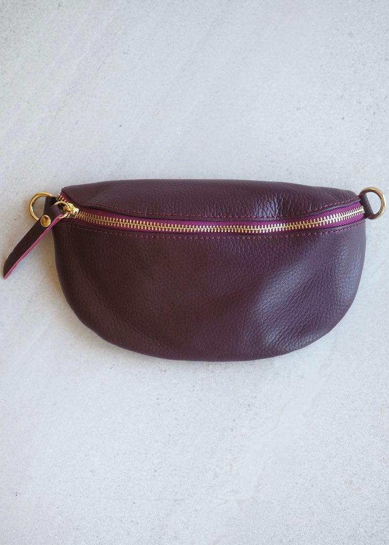 7Days Bumbag i skinn - Bordeaux