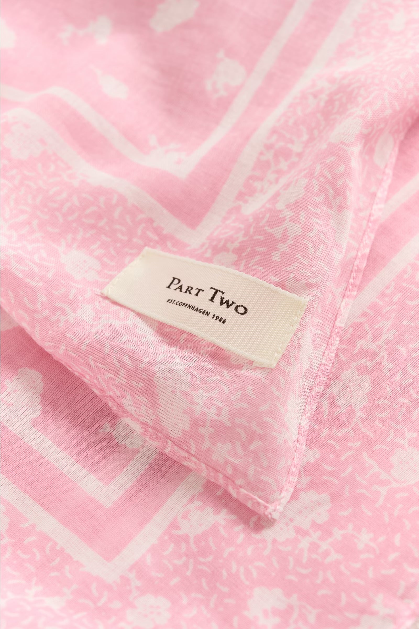 Part Two Phi Skjerf - Rosa/Hvit
