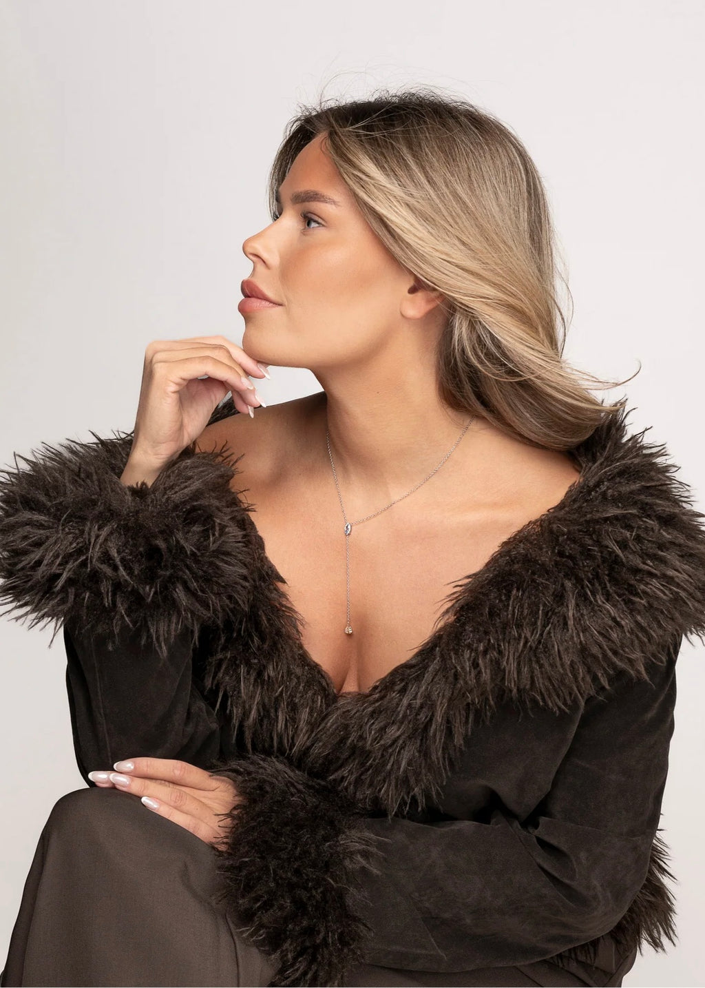 Golden Drop kjede i Sølv - Margosha