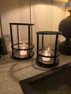 Bruka design stor Lykt - svart/glass