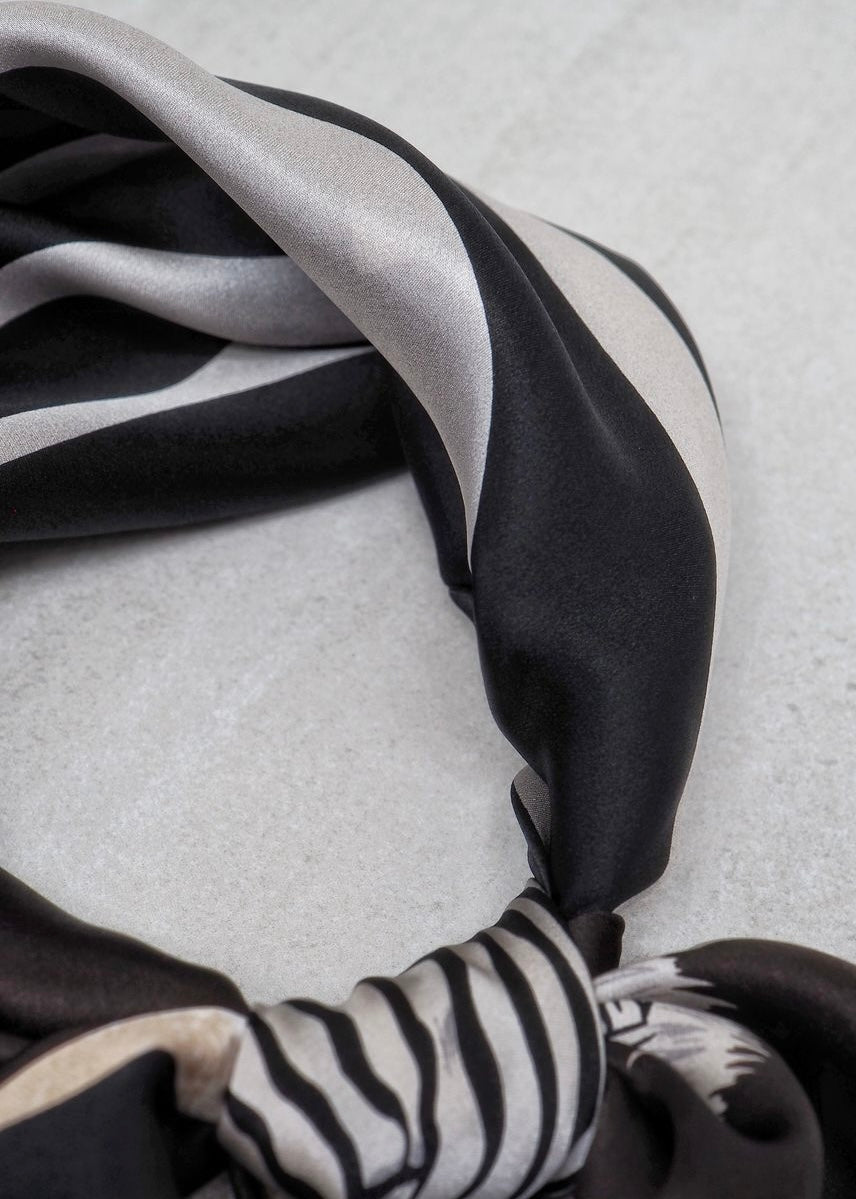 7days Silkeskjerf - Zebra Brun