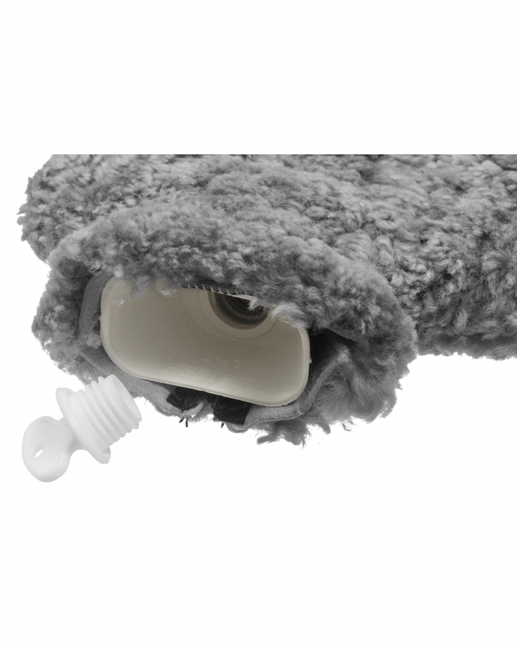Skinnwille Hot Water Bottle Faux Fur Charcoal - Grå