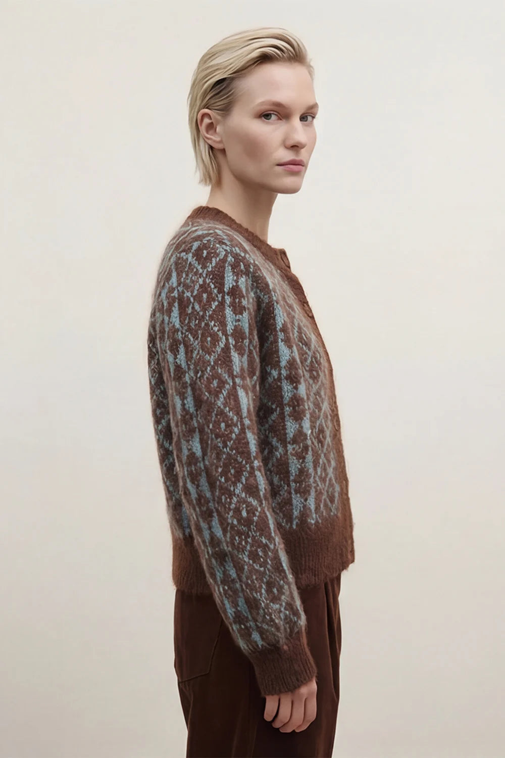 Maja Cardigan Mønsterstrikket