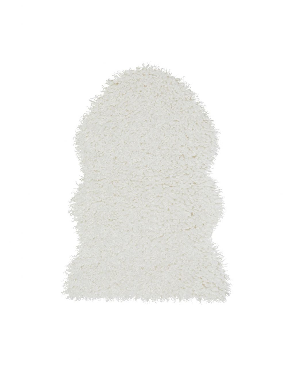 Skinnwille Curly Faux Fur «lammeskinn» ullpledd  - Ivory