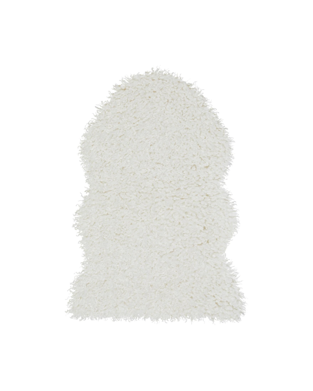 Skinnwille Curly Faux Fur «lammeskinn» ullpledd  - Ivory