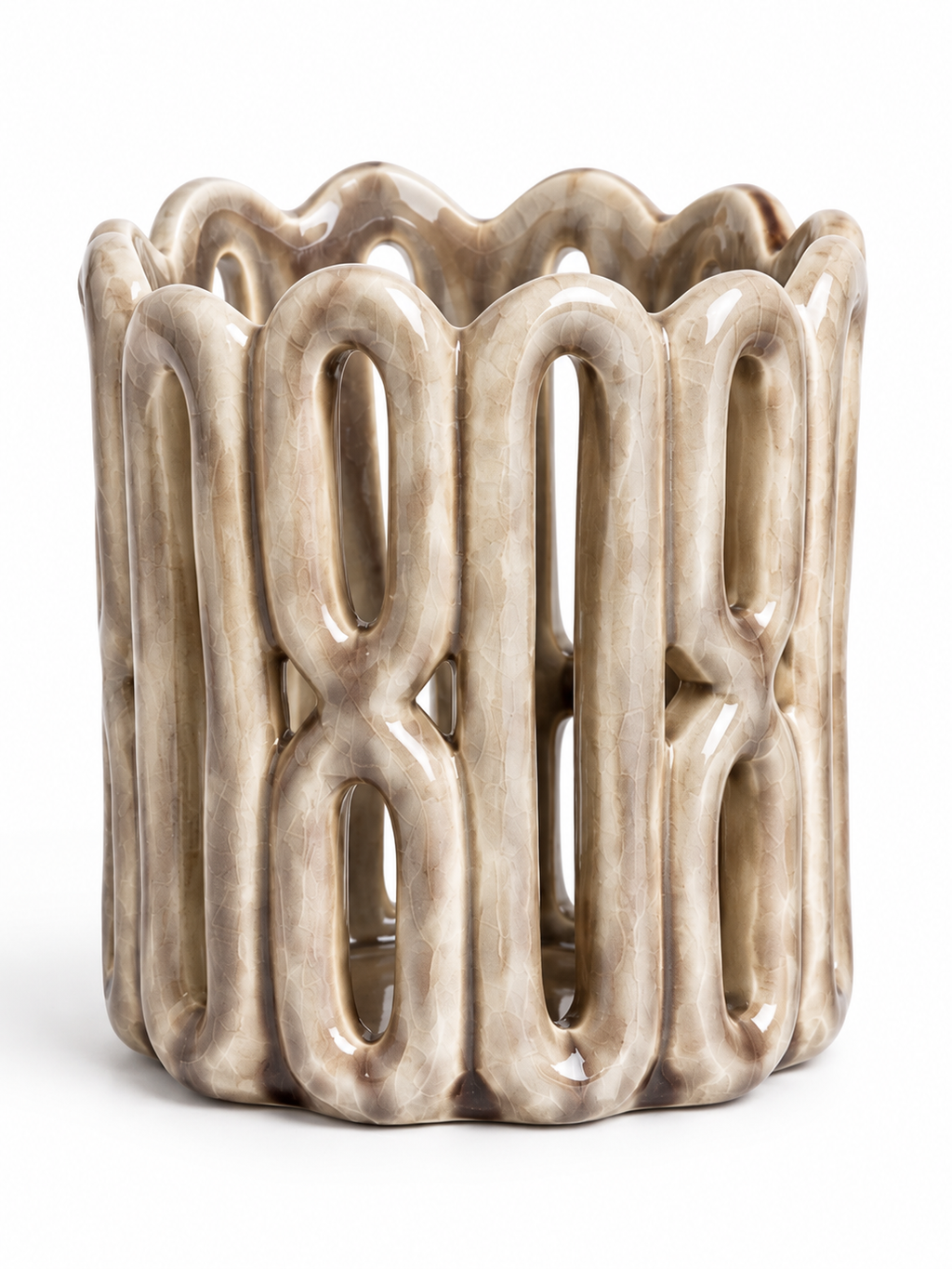 Eight Mood Lykt Stor 15 x 16,5 cm - Taupe