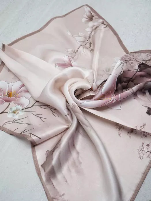 7Days Silkeskjerf Mini - Gammelrosa Magnolia