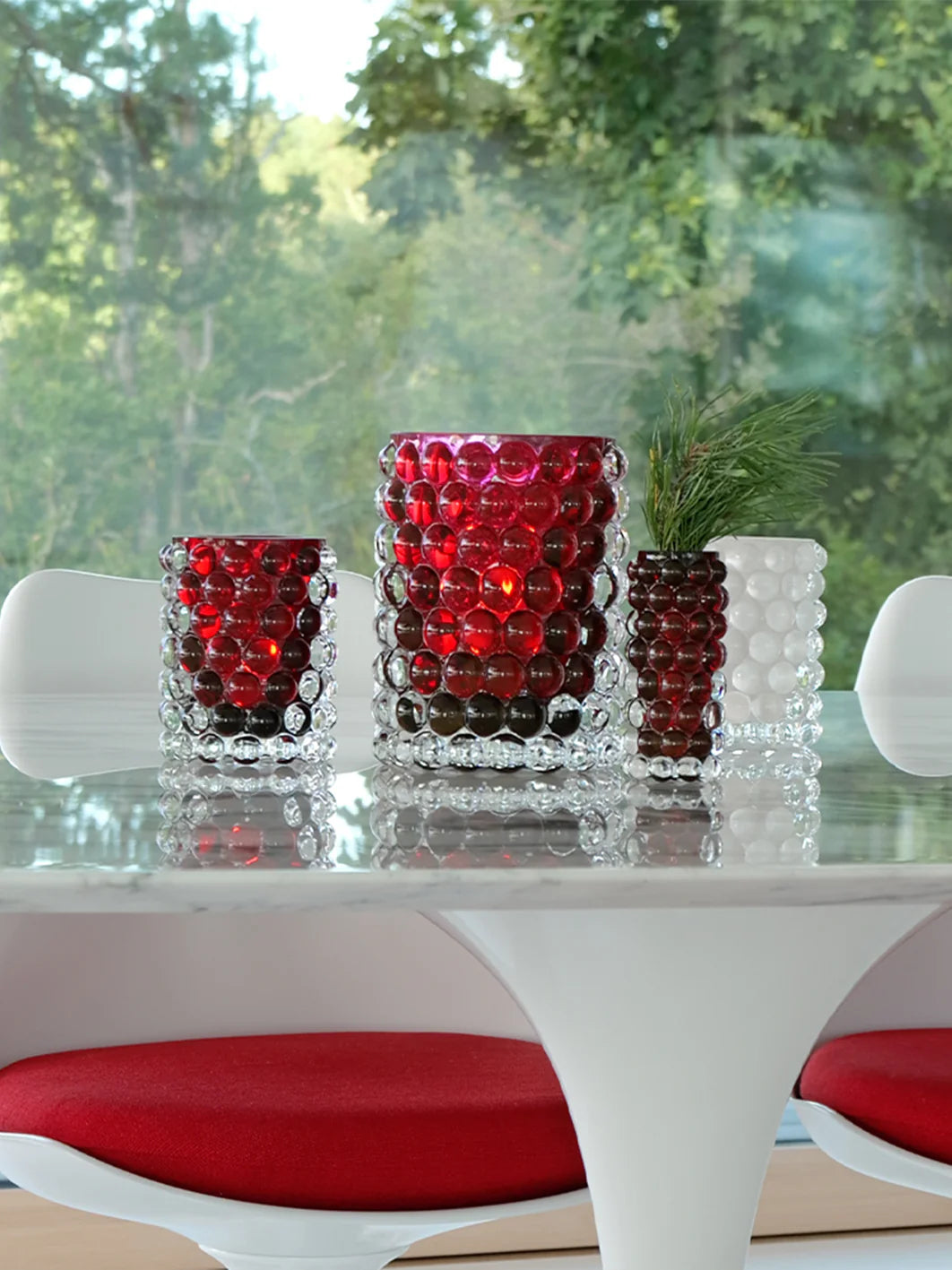 Skogsberg Smart Hurricane lamp Boule regular - Cardinal red