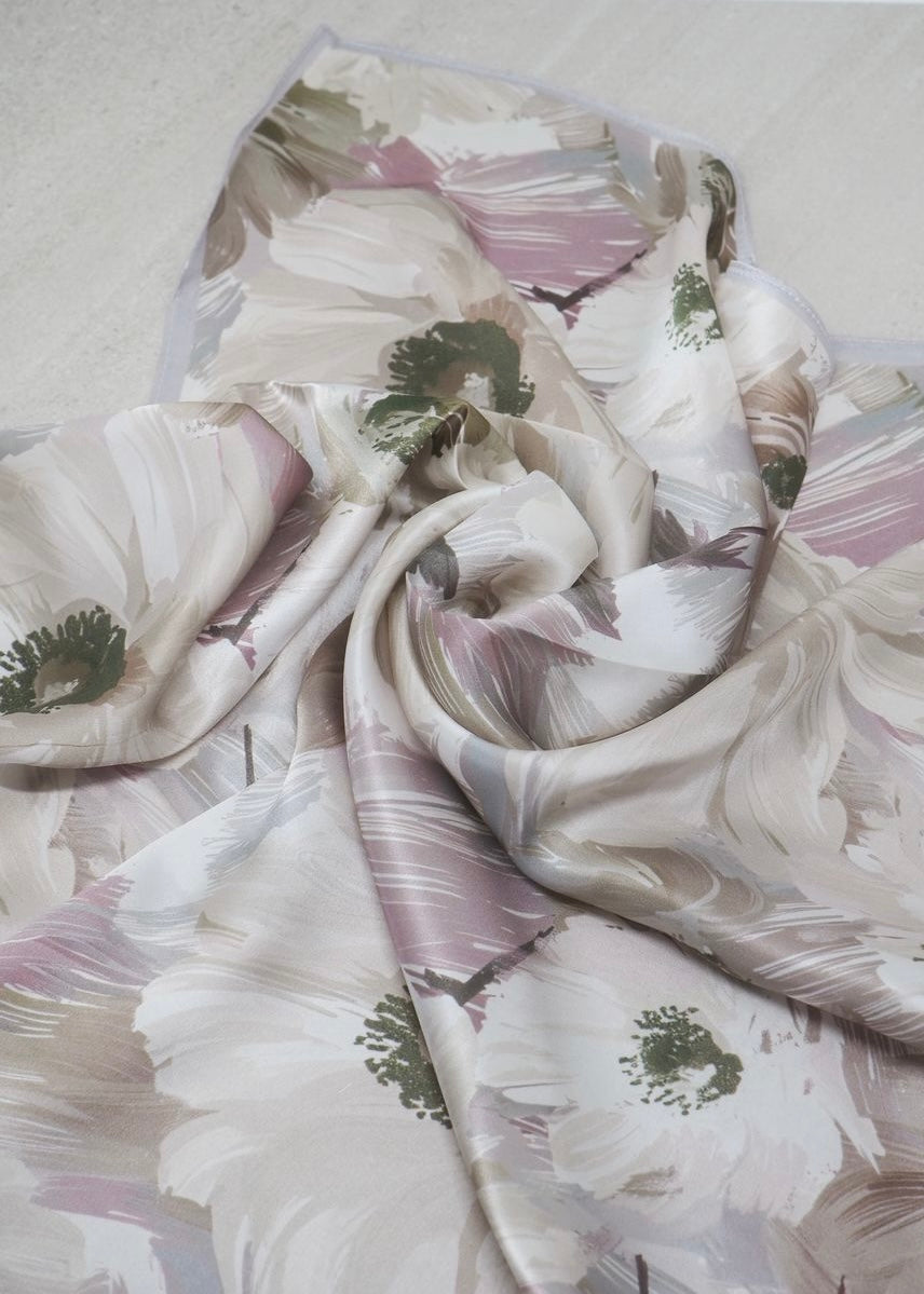 7Days Silkeskjerf - Lyse Jordfarger