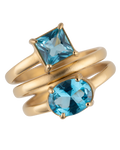 Margosha Sky Ring Gull med Blå Zirconia