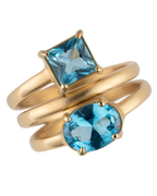Margosha Sky Ring Gull med Blå Zirconia
