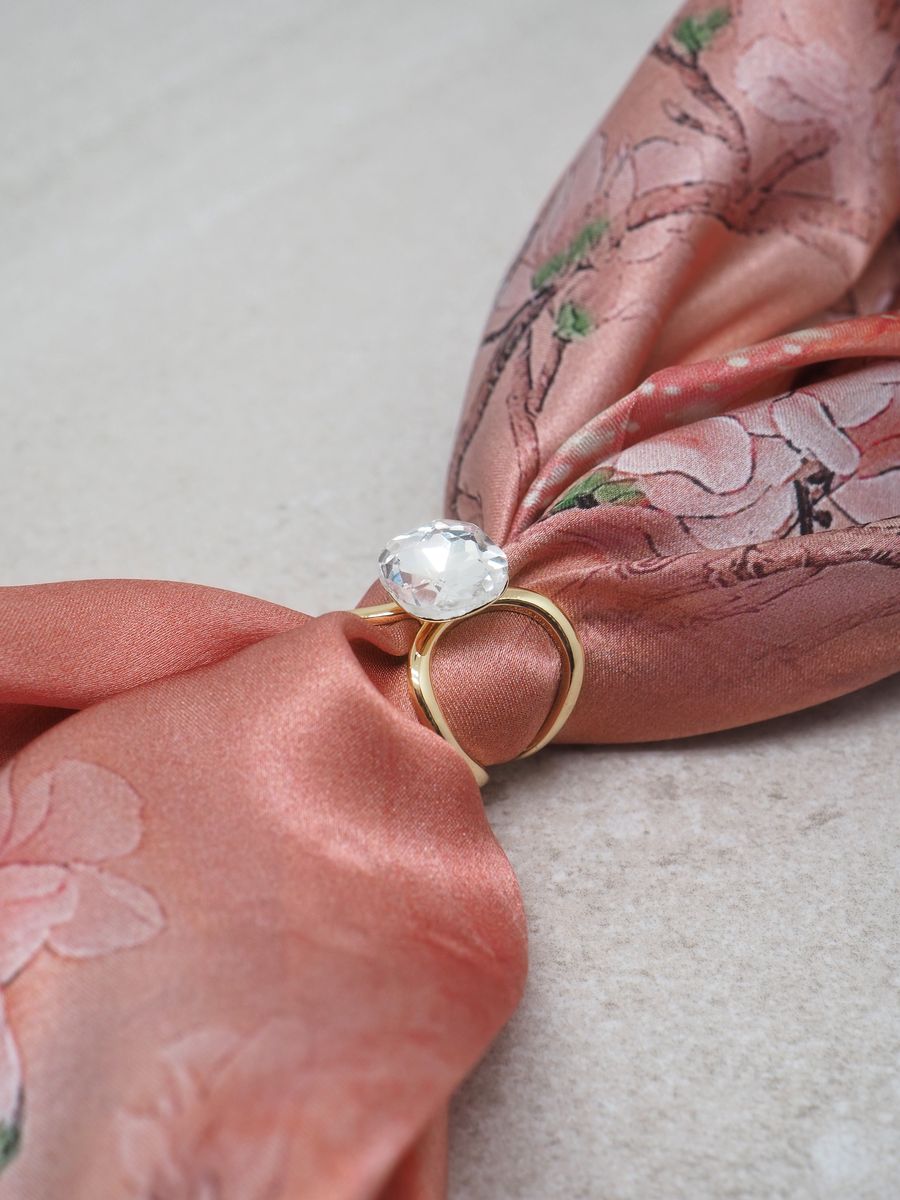 7Days Skjerfnål - Blank Glasstein