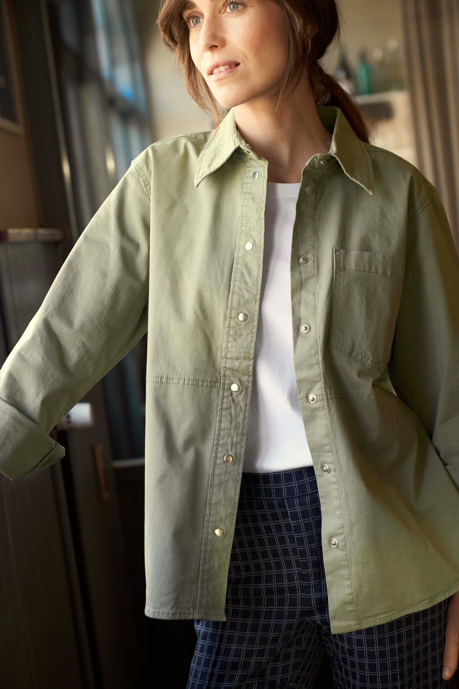 Part Two Nayla Skjortejakke - Khakigrønn