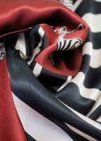 7Days Silkeskjerf - Zebra Bordeaux