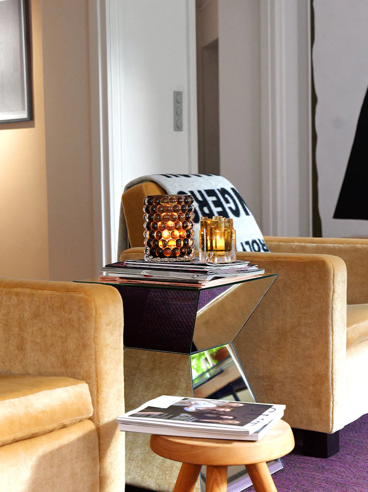 Skogsberg Smart Hurricane lamp Boule large - Tobacco