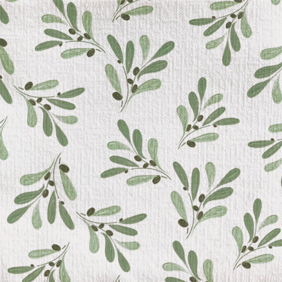 Francoise Paviot serviett kaffe - Oliven