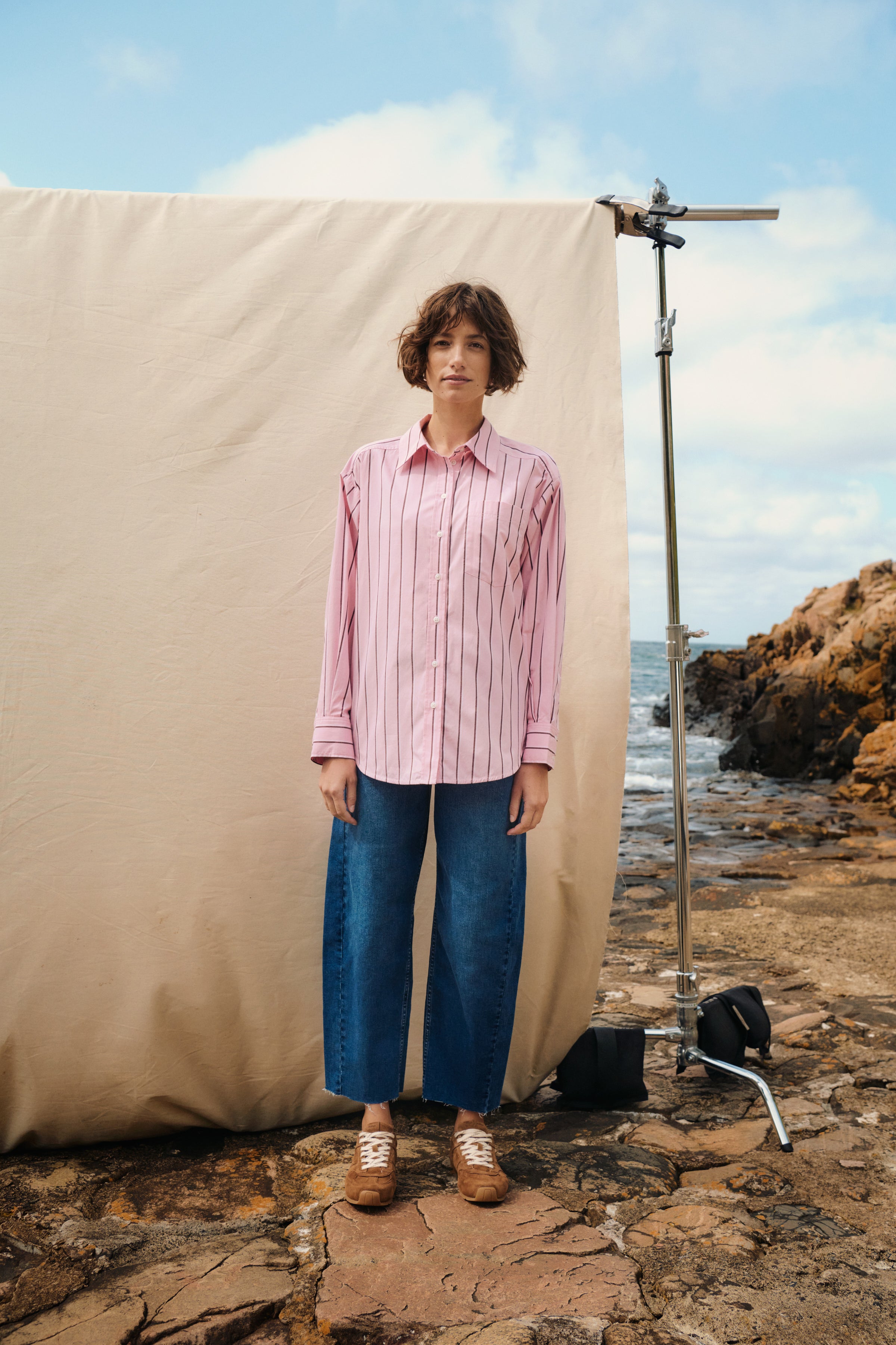 Anabella Striped Oversized Shirt