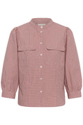 Chinette Bluse 3/4-erm Rosa Rutet