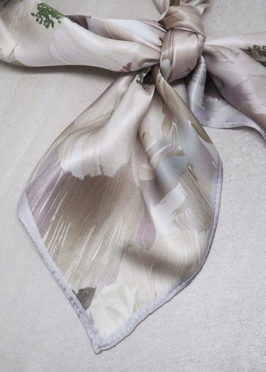 7Days Silkeskjerf - Lyse Jordfarger