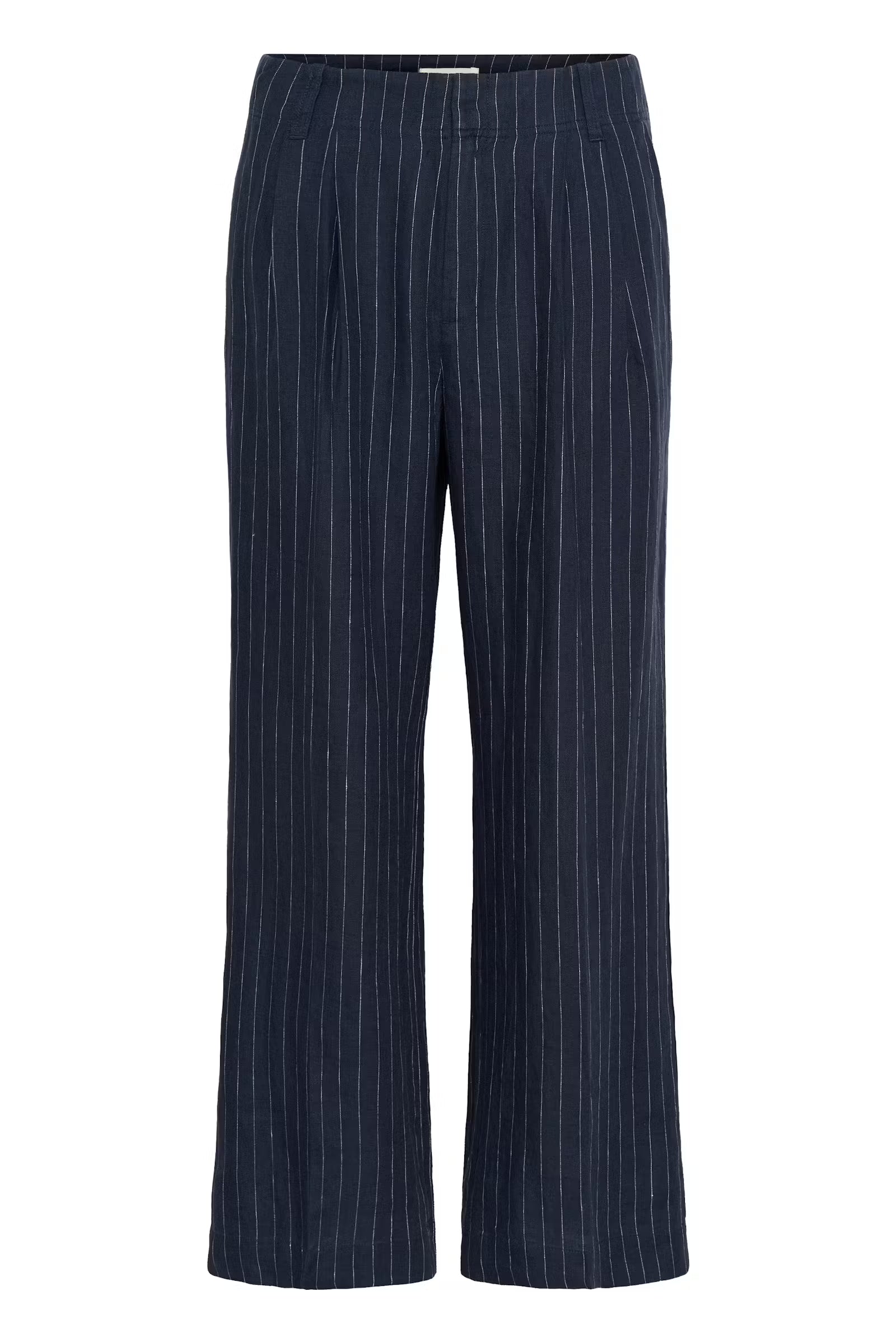 Aliya Pinstripe bukse Bukse i Lin