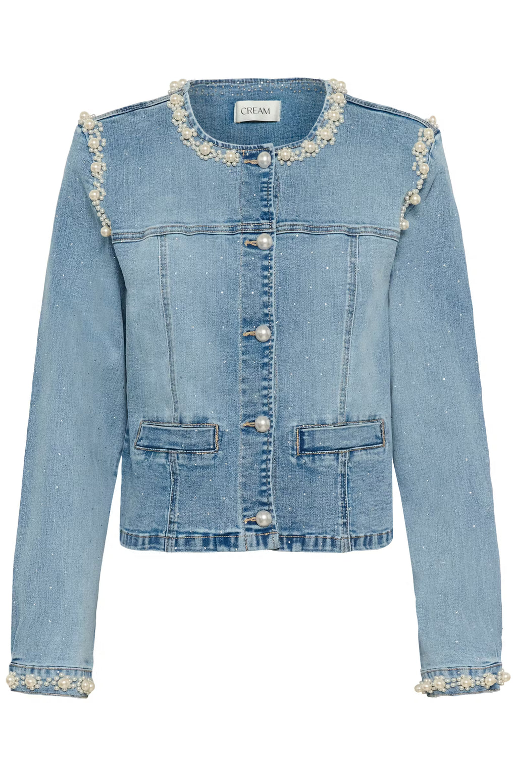 Sio Denim Jakke med Perler
