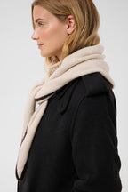 Part Two Cimya 3-Kant Skjerf - Offwhite Med Brun Kant