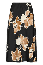 InWear Dawn Skjørt - Sort med Beige blomster