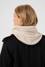 Part Two Cimya 3-Kant Skjerf - Offwhite Med Brun Kant