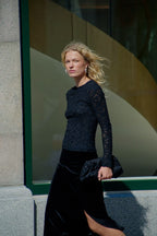 Part Two Venetia Svart Blondetopp