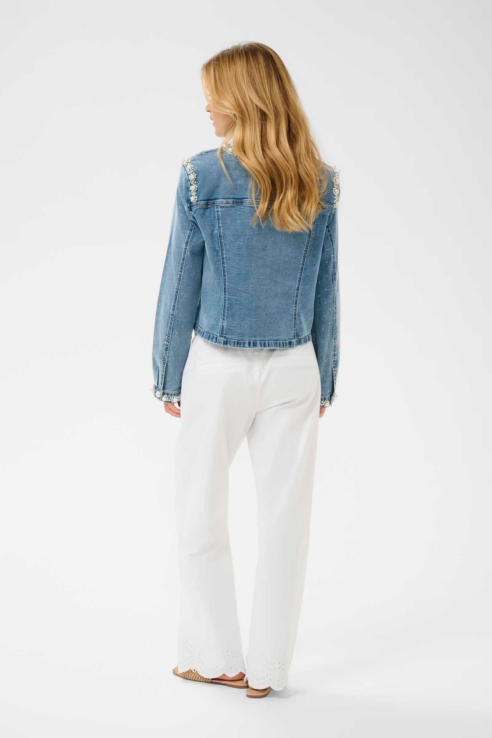 Sio Denim Jakke med Perler