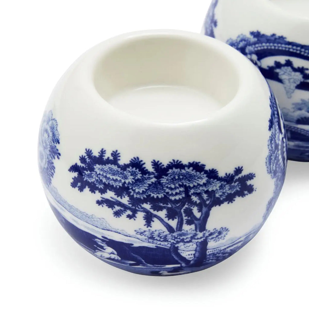 Spode Blue Italian Telysholdere 2-pack