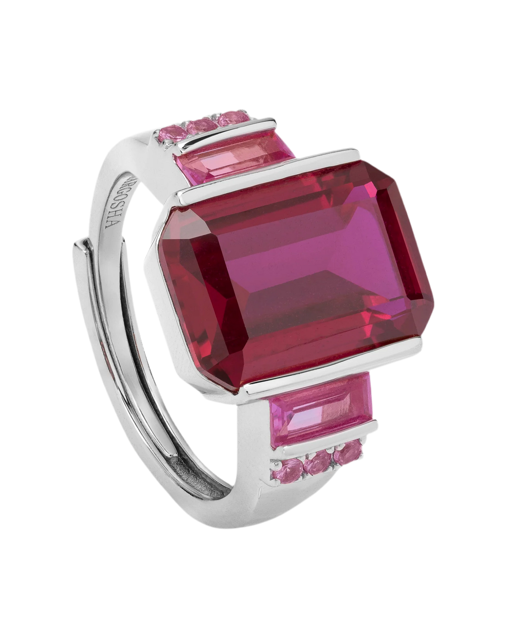 Margosha Red velvet ring - Silver