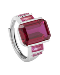 Margosha Red velvet ring - Silver