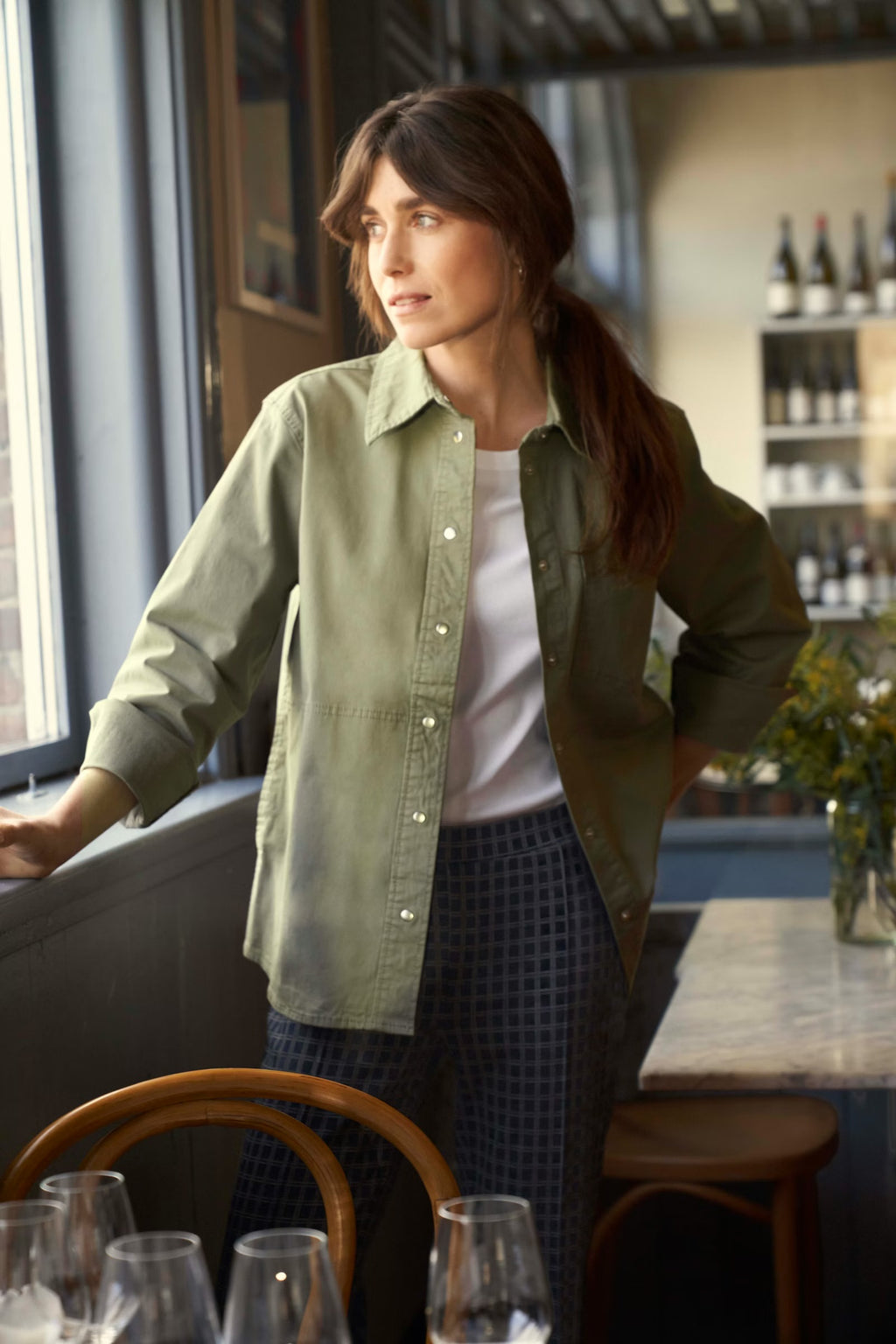 Part Two Nayla Skjortejakke - Khakigrønn