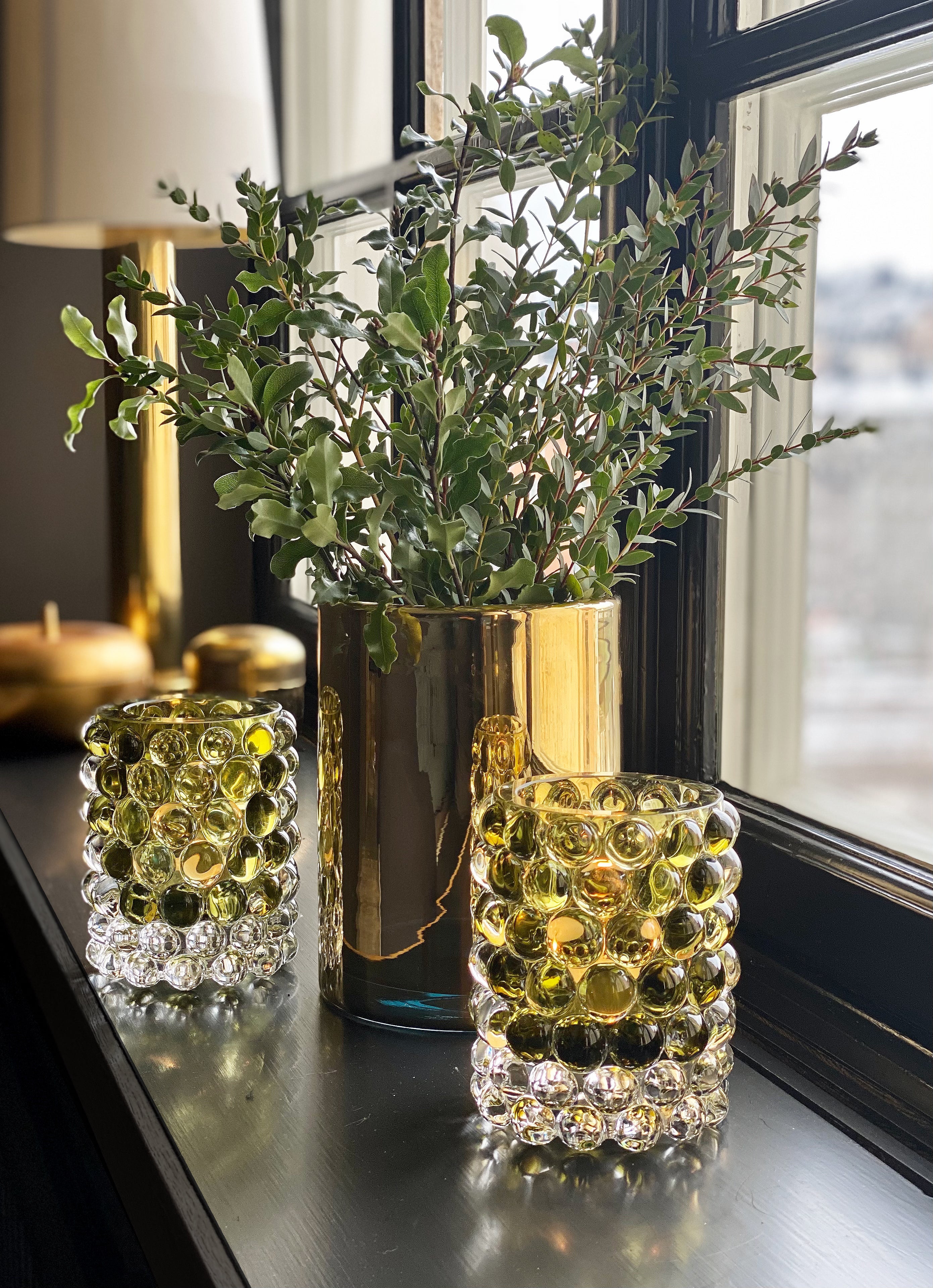 Skogsberg Smart Hurricane lamp Boule regular - Olive