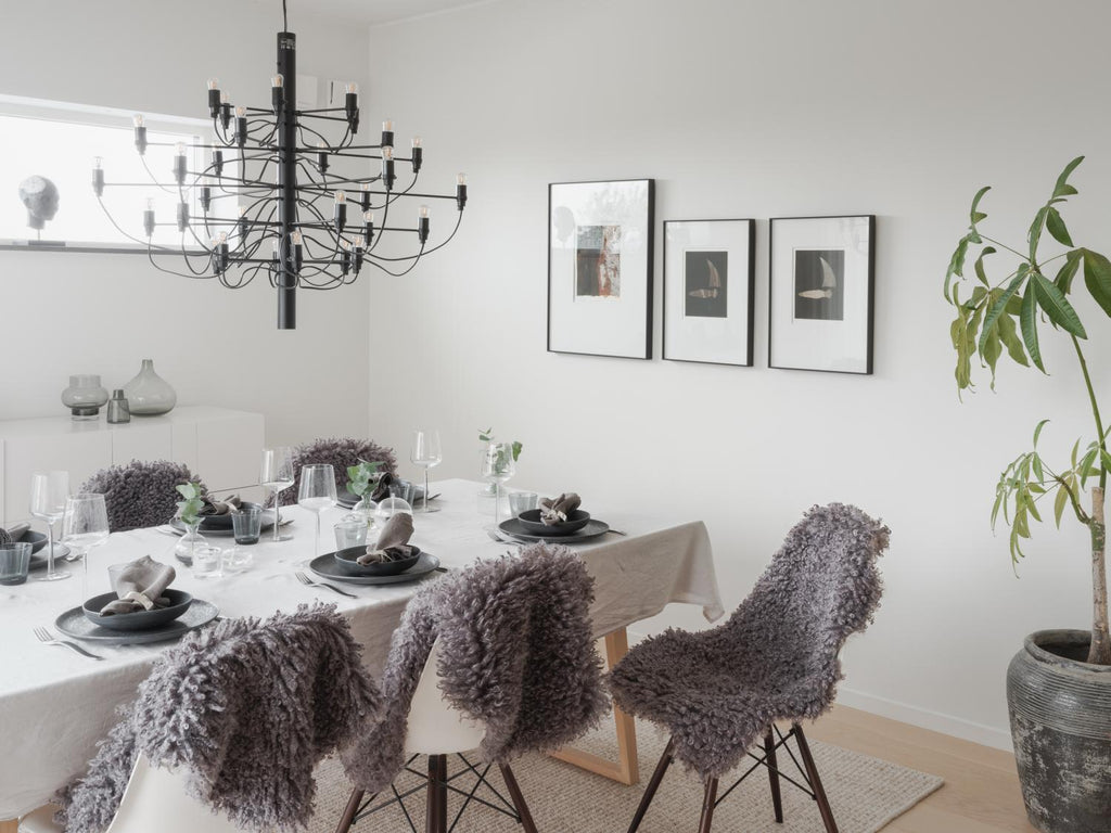 Skinnwille Curly Faux Fur «lammeskinn» - Grå