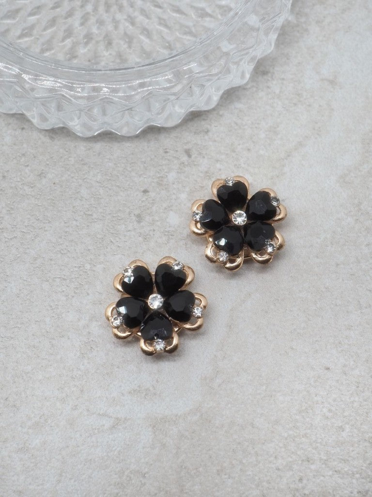 Button decoration Glass flower 1pc