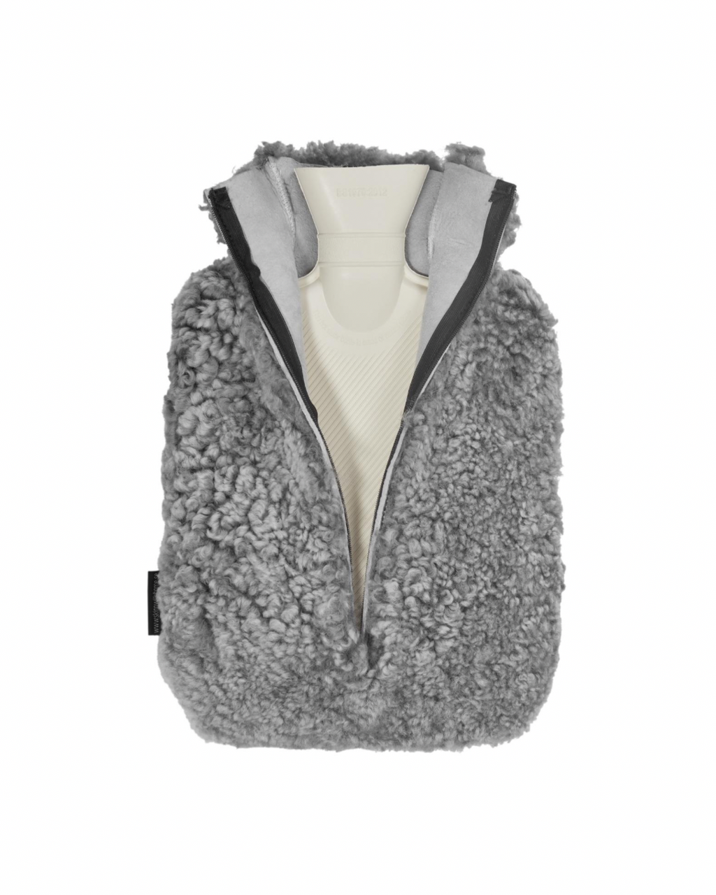 Skinnwille Hot Water Bottle Faux Fur Charcoal - Grå