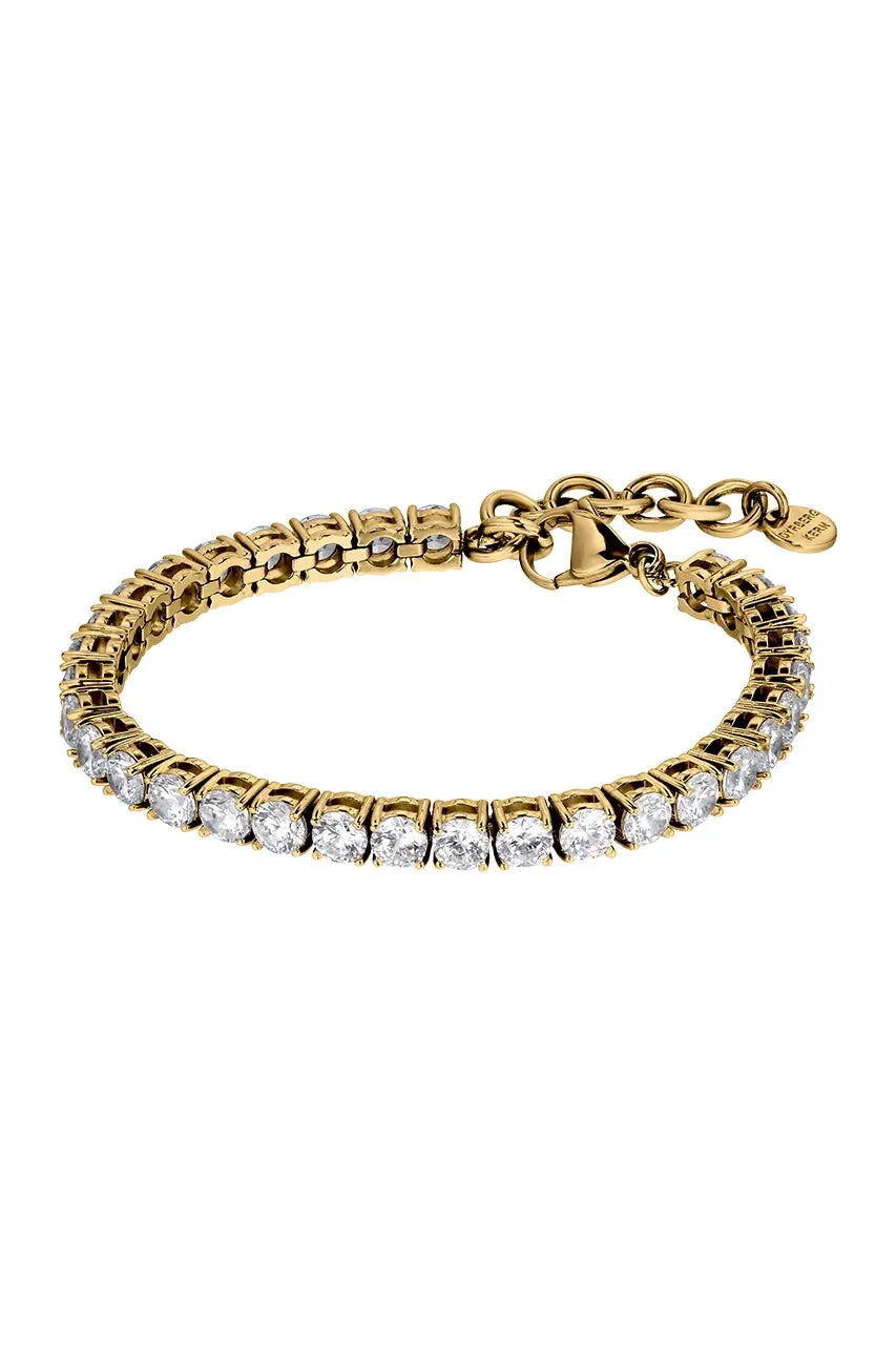 Cobra Armbånd Gull Diamantslipte Stener