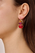 Dyrberg/Kern Parsana Earrings - SG Red/Pink