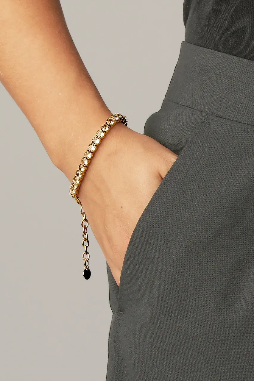 Cobra Armbånd Gull Diamantslipte Stener