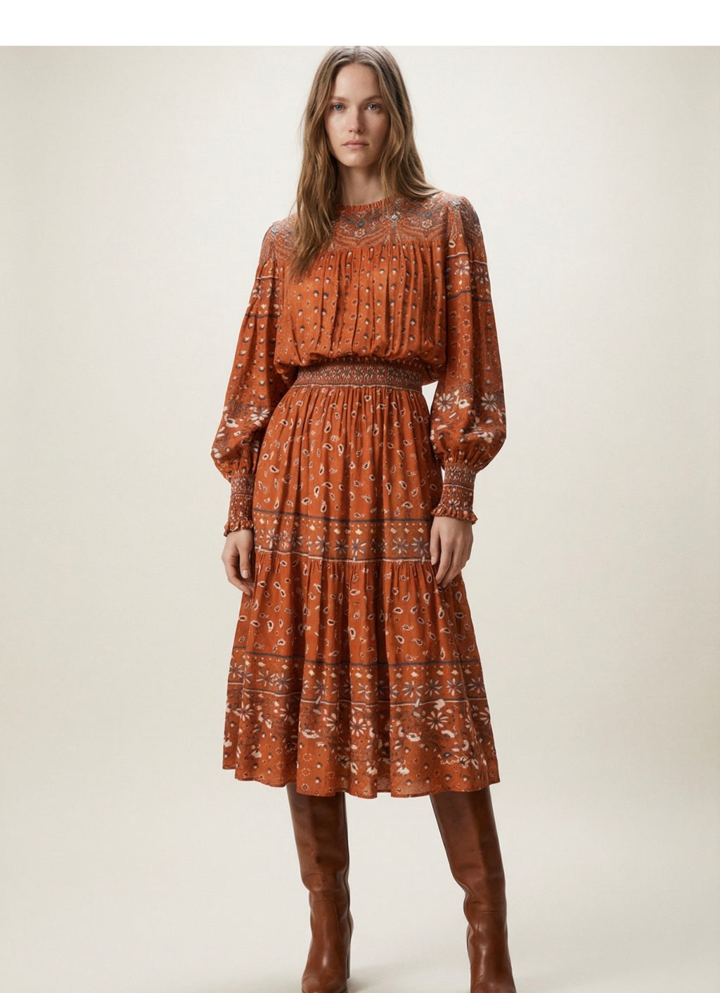 Norett Smock Kjole - Rusty