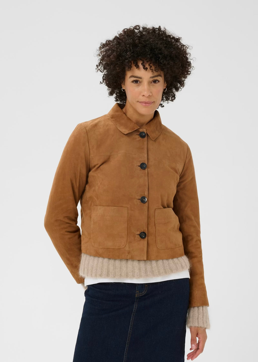 Part Two Nema Semsket Skinnjakke - Brun