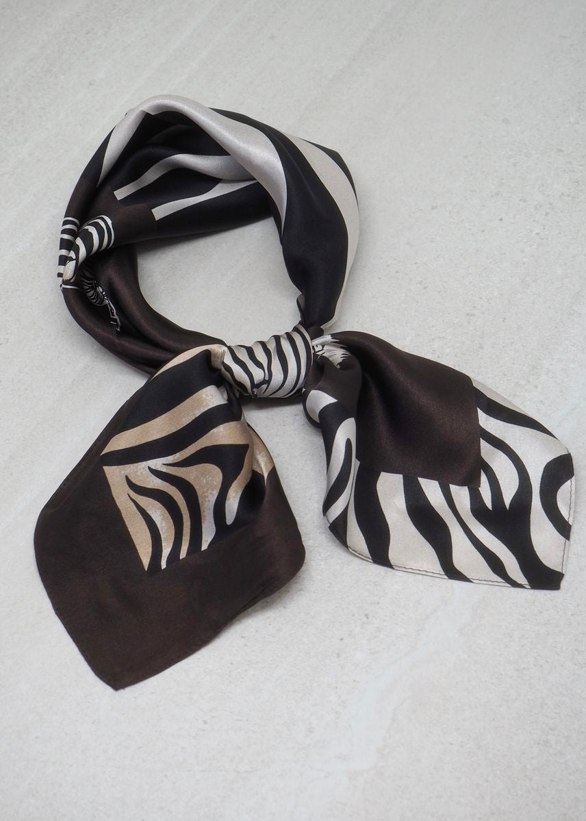 7days Silkeskjerf - Zebra Brun