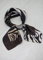 7Days Silkeskjerf - Zebra Brun