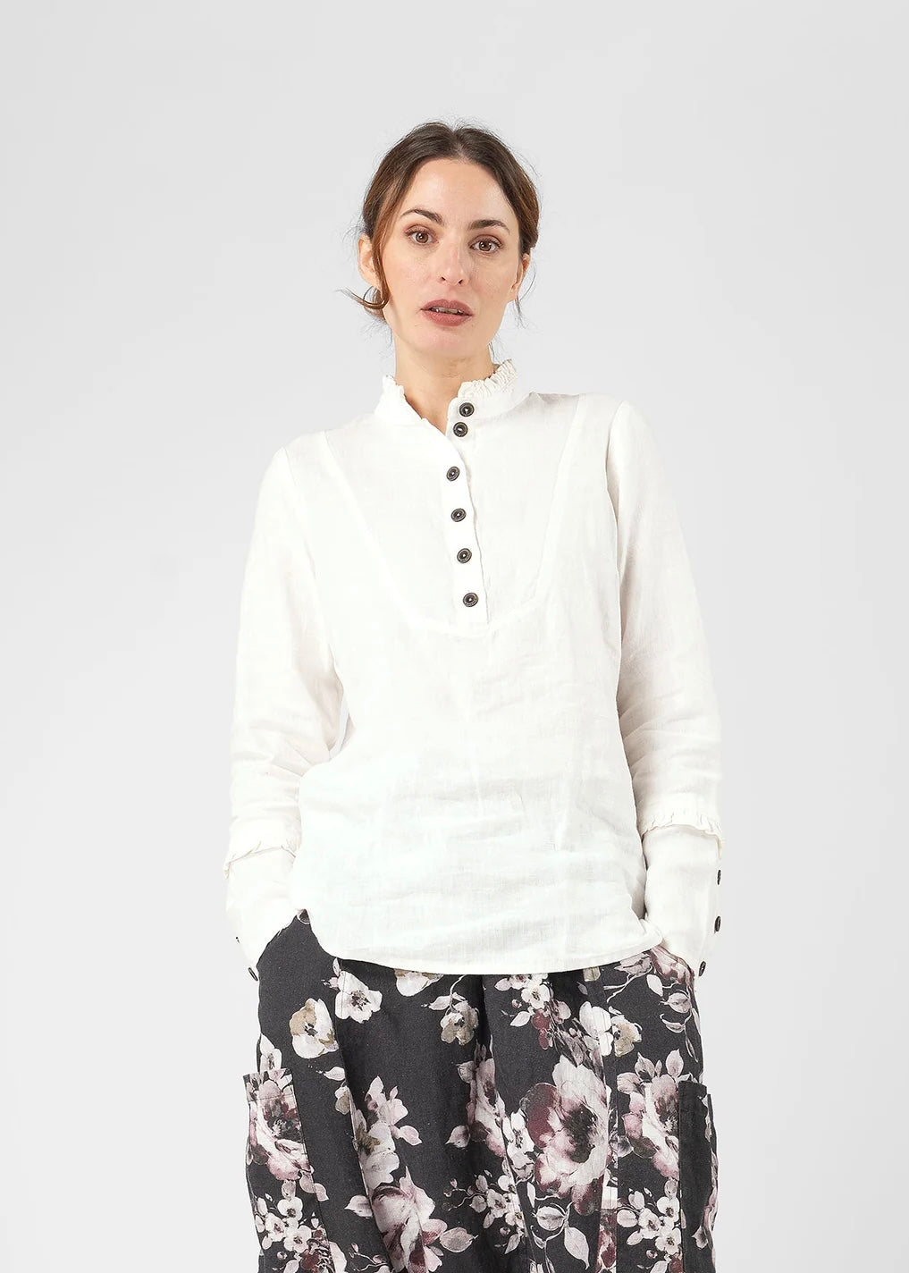 Olars Ulla Tosse bluse - Hvit