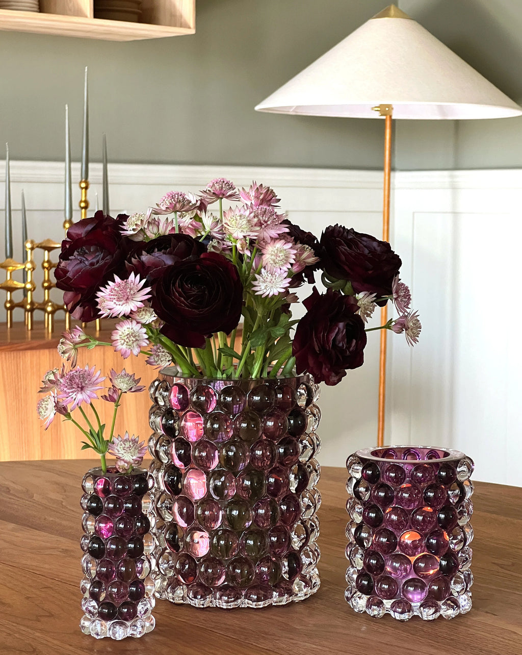 Skogsberg Smart Hurricane lamp Boule regular - Heather