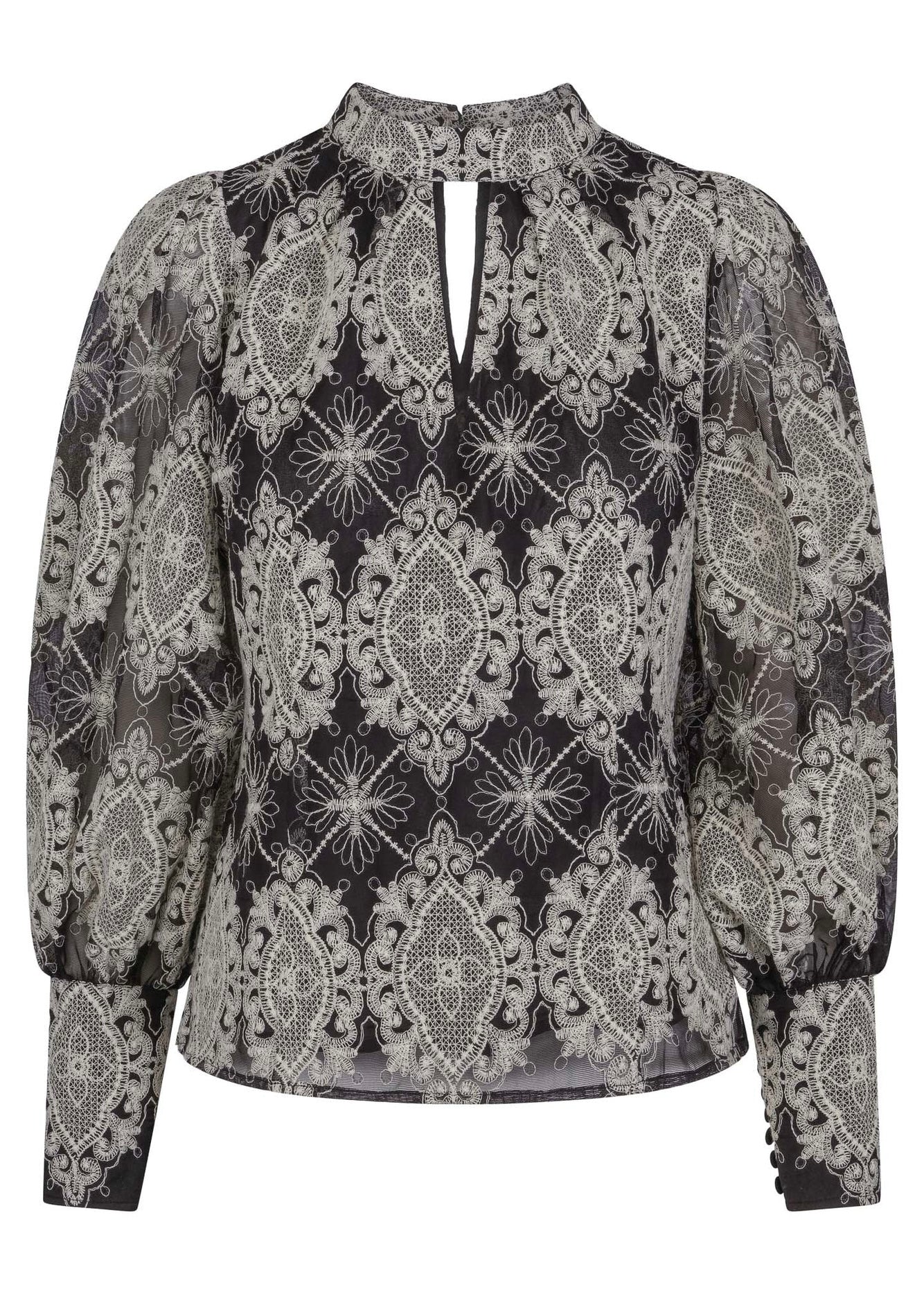 Haust Fashion Embr Bluse